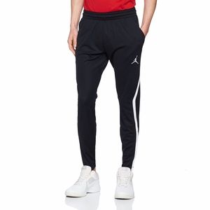 NWT Jordan Alpha Gym Training Pants Taper Leg Black White Size Large